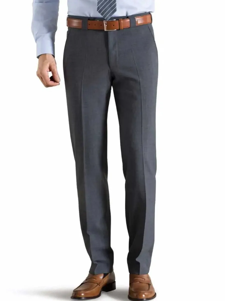 Meyer Roma Trousers - 344 Tropical Wool-Mix - Mid Grey