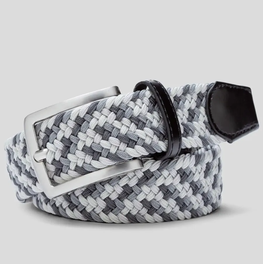 Meyer Woven Belt - Super Stretch - Multi Colour Grey