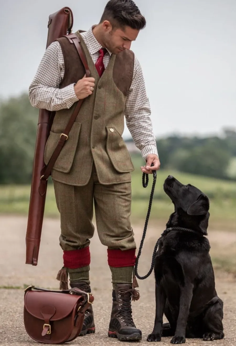 Alan Paine 50% OFF - Combrook Mens Tweed Shooting Breeks - Sage - Size