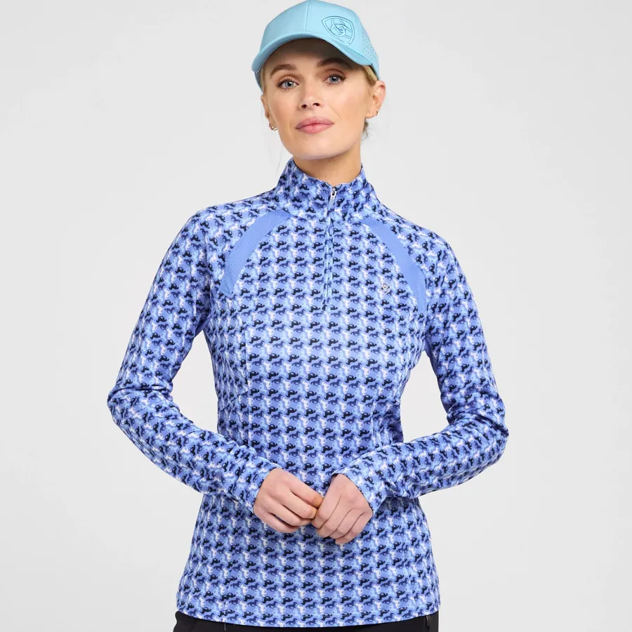 Women Ariat 40% OFF - Sunstopper 2.0 1/4 Zip Baselayer - Womens - Reykjavik
