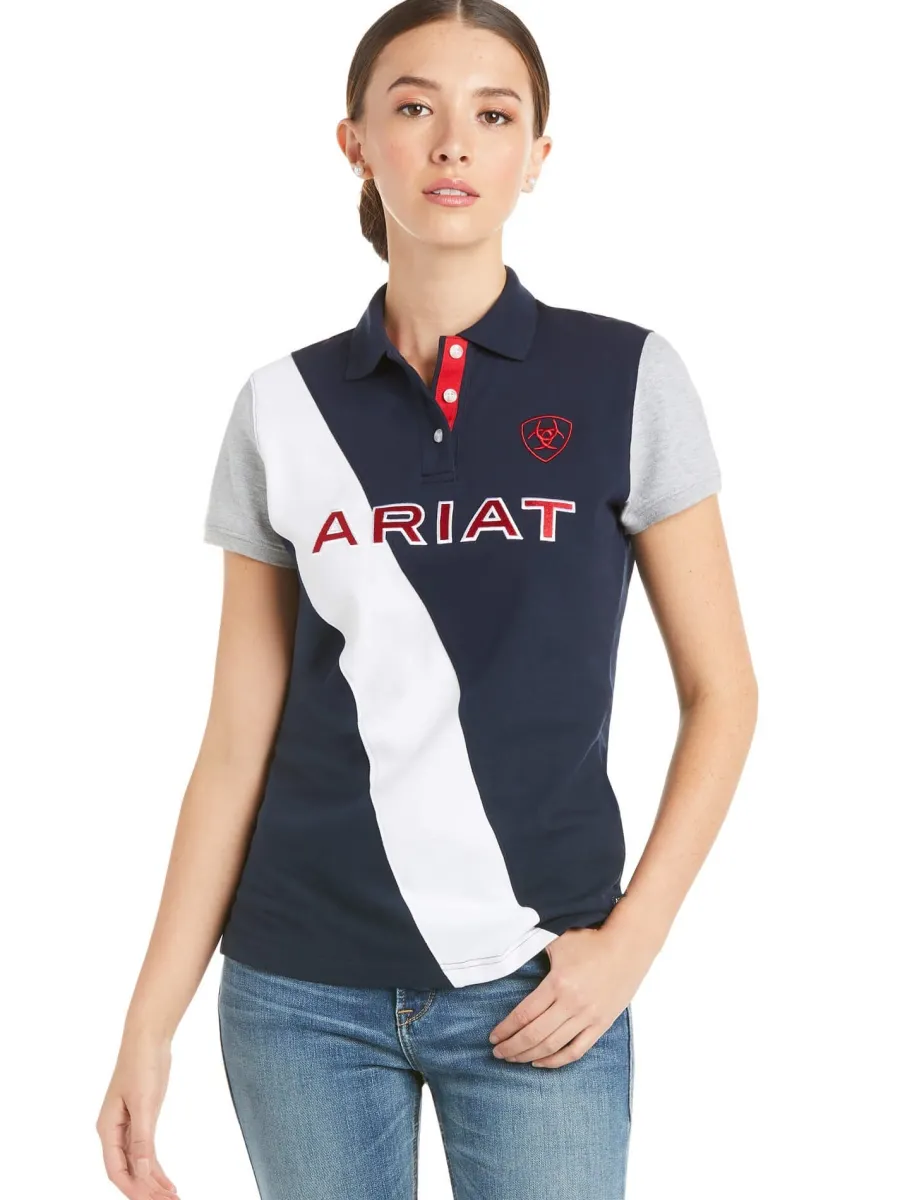 Women Ariat 40% OFF - Taryn Short Sleeved Polo Shirt - Womens - Team Navy -