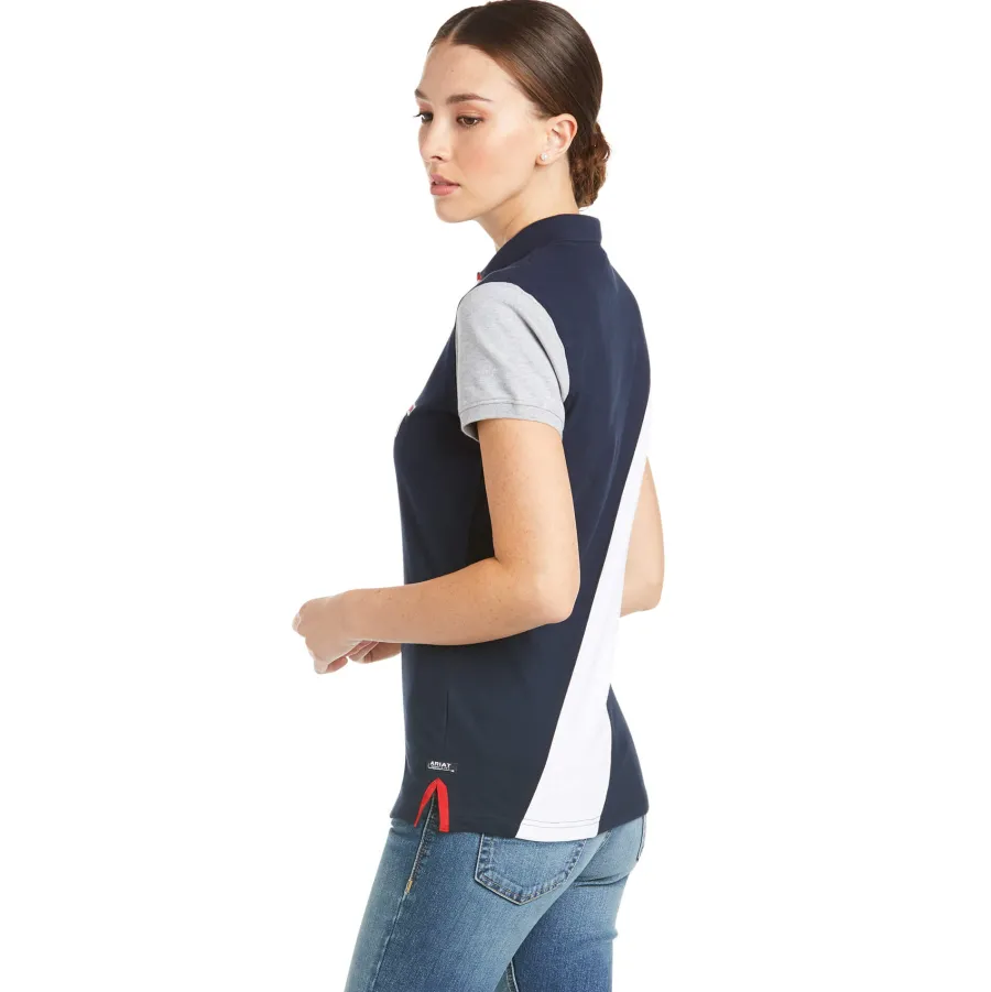 off__ariat_taryn_short_s_1.webp Women Ariat 40% OFF - Taryn Short Sleeved Polo Shirt - Womens - Team Navy -