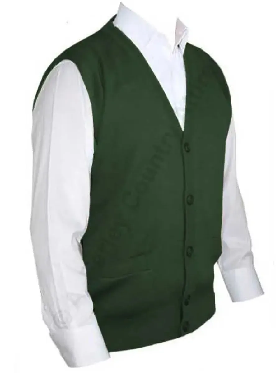 Franco Ponti 50% OFF - Sleeveless Cardigan - Green - Size: SMALL