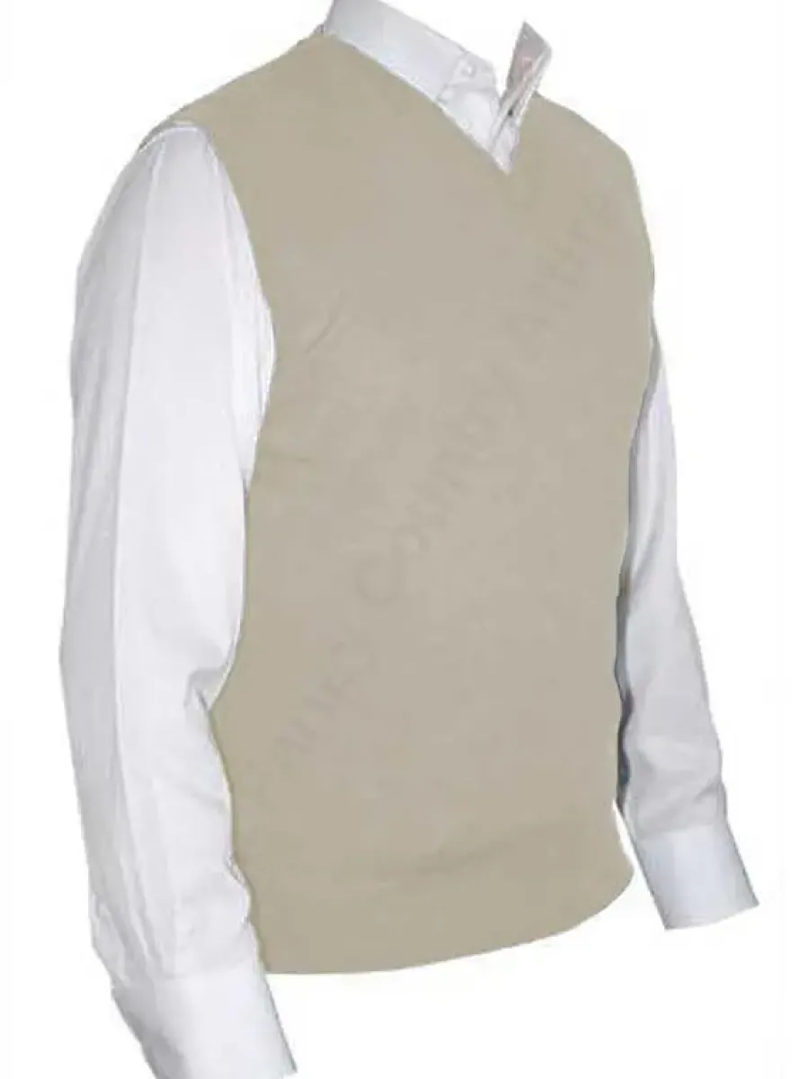 Franco Ponti 60% OFF - Slipover - Merino Wool Blend - Oatmeal - Size: