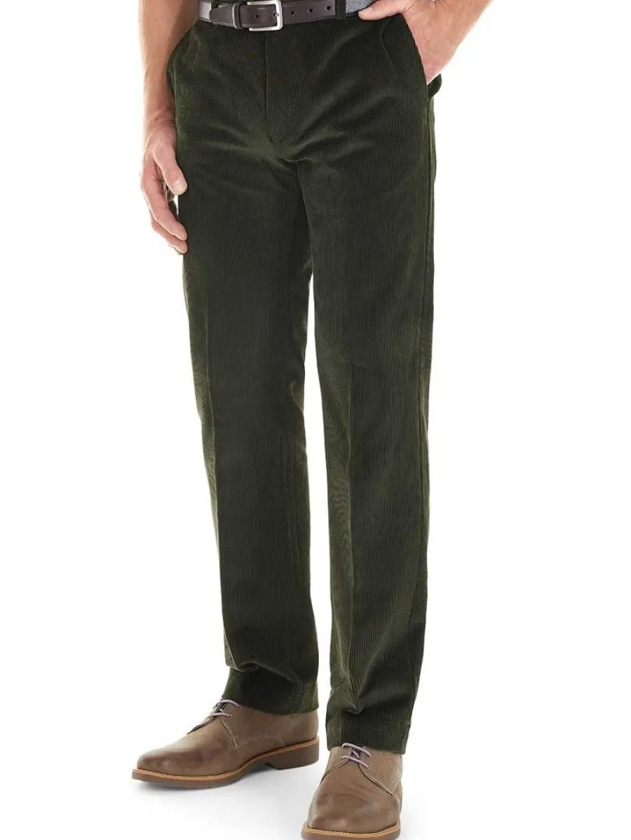 Gurteen 50% OFF - Cords - Verona Stretch Cotton - Olive - Size: 40 SHO