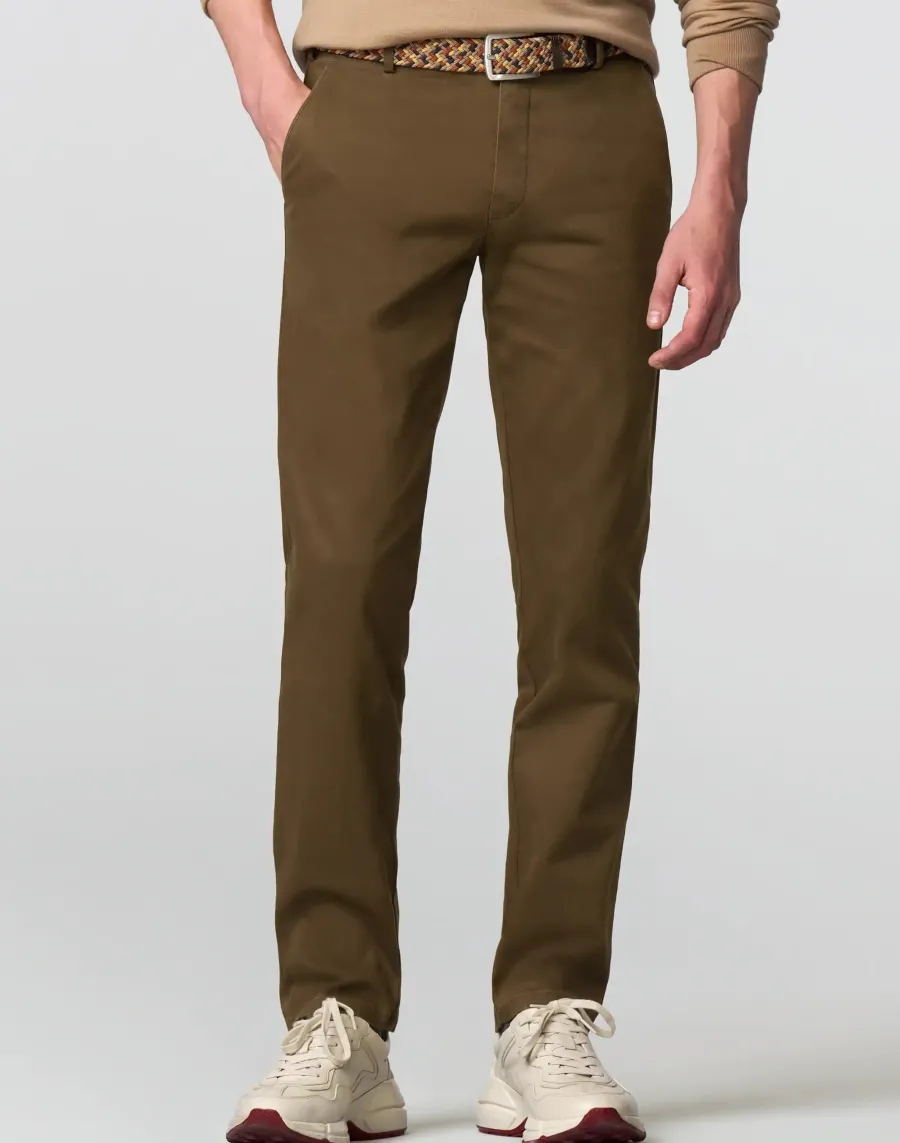 Meyer 40% OFF - New York Trousers - 5617 Fine Texture Chinos - Caramel