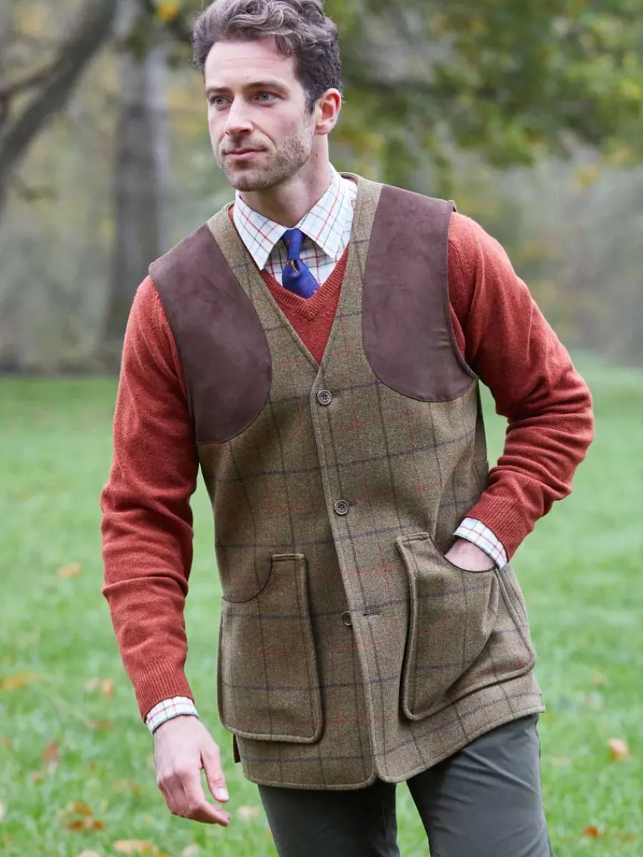 Alan Paine 50% OFF Combrook Mens Shooting Waistcoat - Thyme - Size: Me