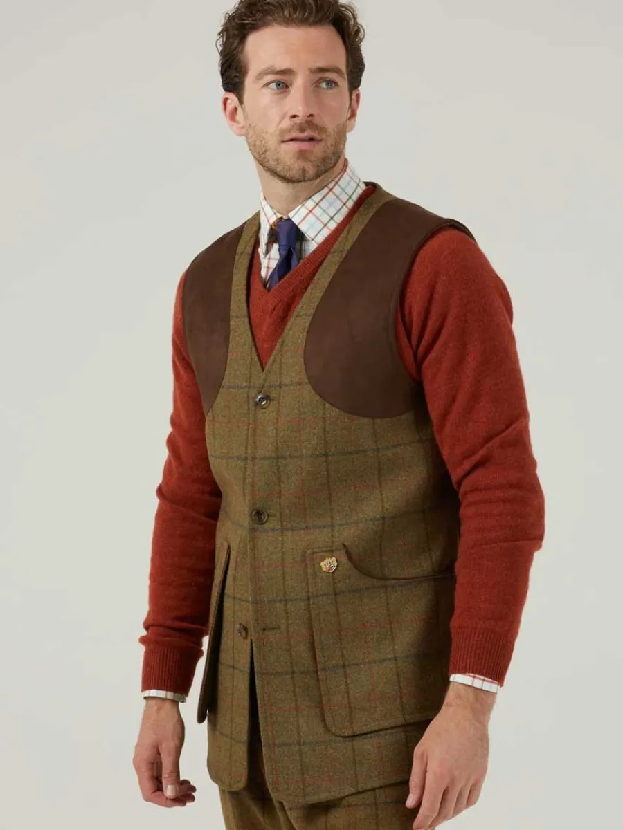 off_alan_paine_combrook__2-1.webp Alan Paine 50% OFF Combrook Mens Shooting Waistcoat - Thyme - Size: Me