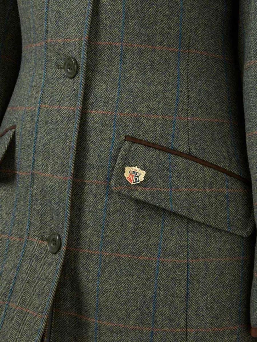 off_alan_paine_combrook__3-2.webp Women Alan Paine 50% OFF Combrook Field Coat - Ladies Tweed - Spruce - Size: