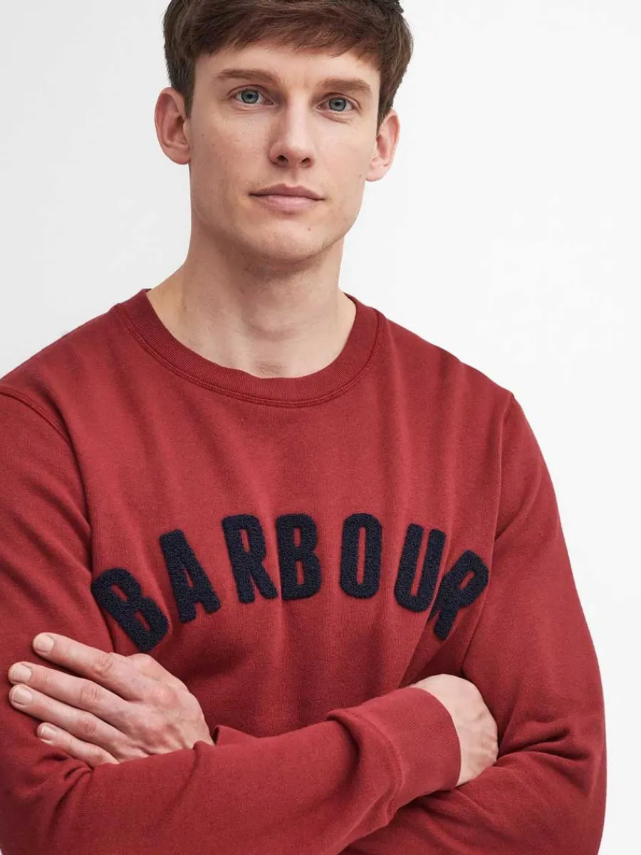 off_barbour_sweater__men_1-1.webp Barbour 50% OFF Sweater - Mens Prep Logo Crew Neck - Highland Red