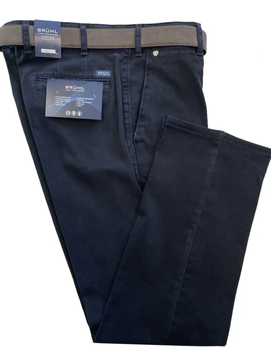 Bruhl 40% OFF Venice B Chinos - Men's Soft Touch Finish - Marine - Siz