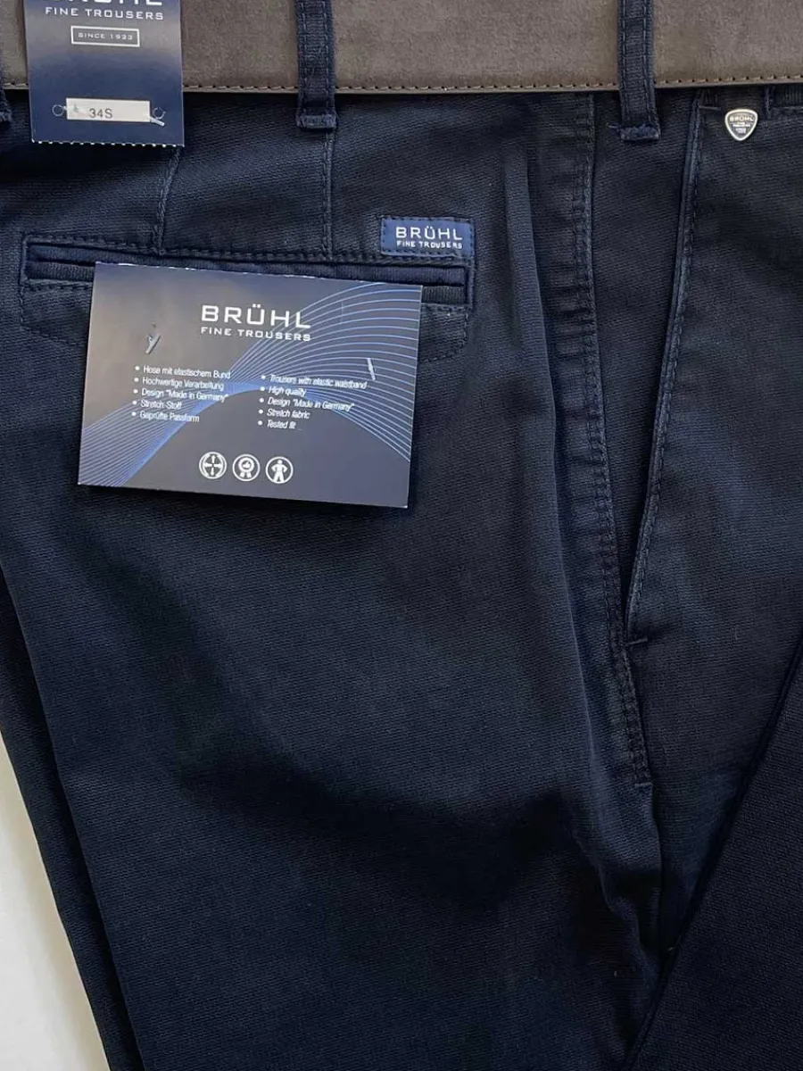 Bruhl 40% OFF Venice B Chinos - Men's Soft Touch Finish - Marine - Siz