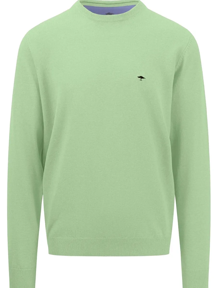 Fynch Hatton 30% OFF Crew Neck Sweater - Men's Fine Knit – Soft Green