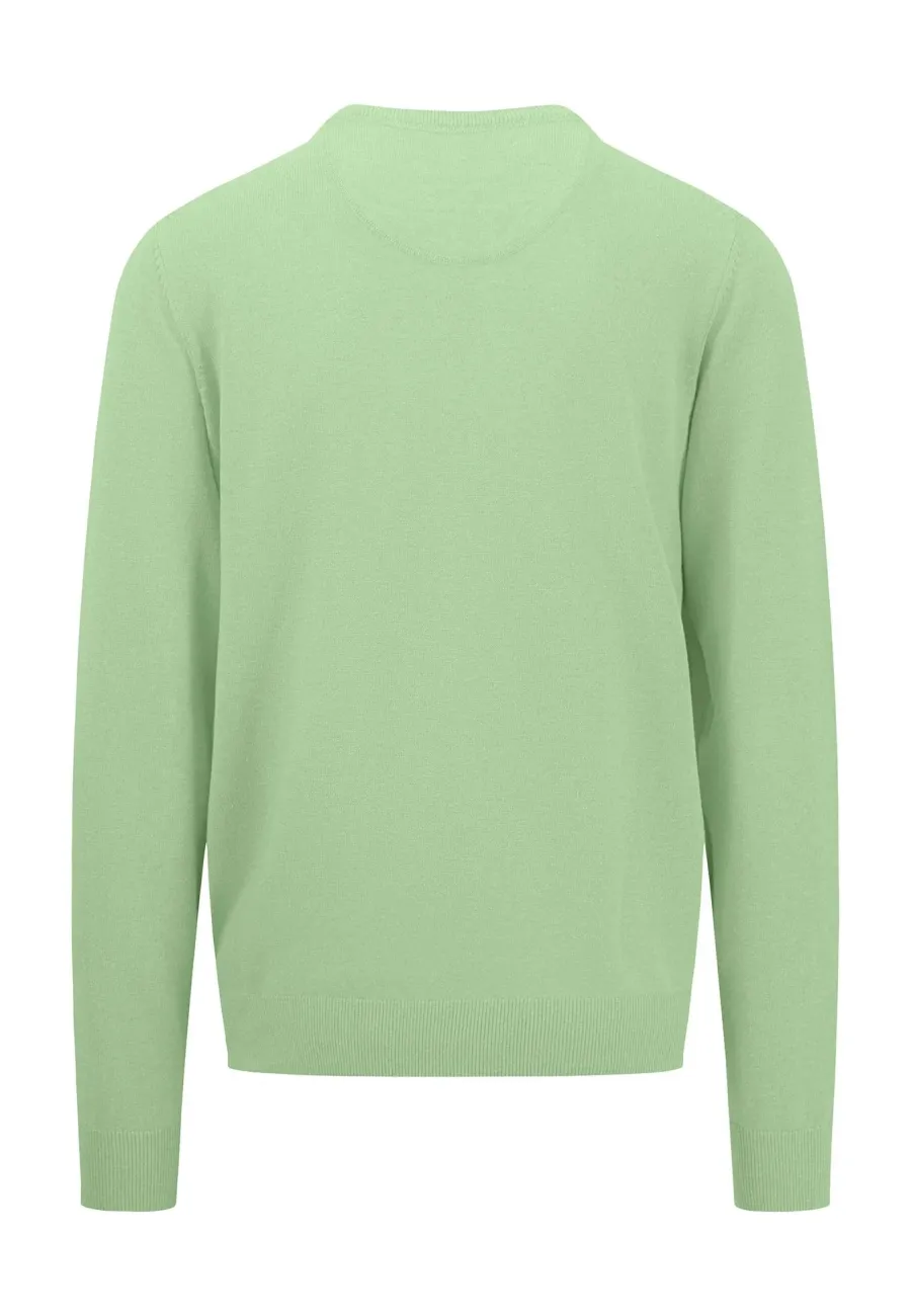 off_fynch_hatton_crew_ne_1.webp Fynch Hatton 30% OFF Crew Neck Sweater - Men's Fine Knit – Soft Green