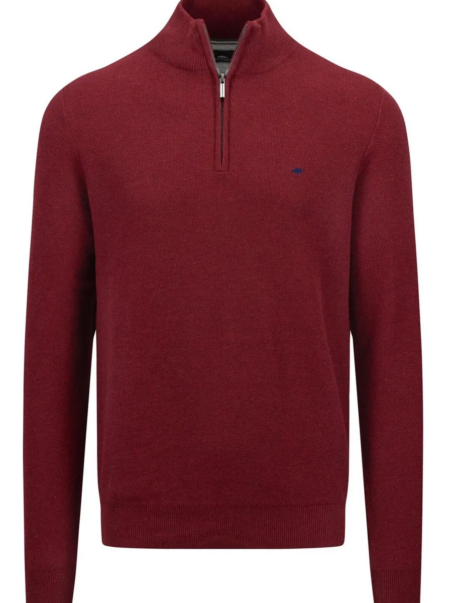 Fynch Hatton 30% OFF Troyer 1/4 Zip Soft Cotton Knit - Men's – Ruby -