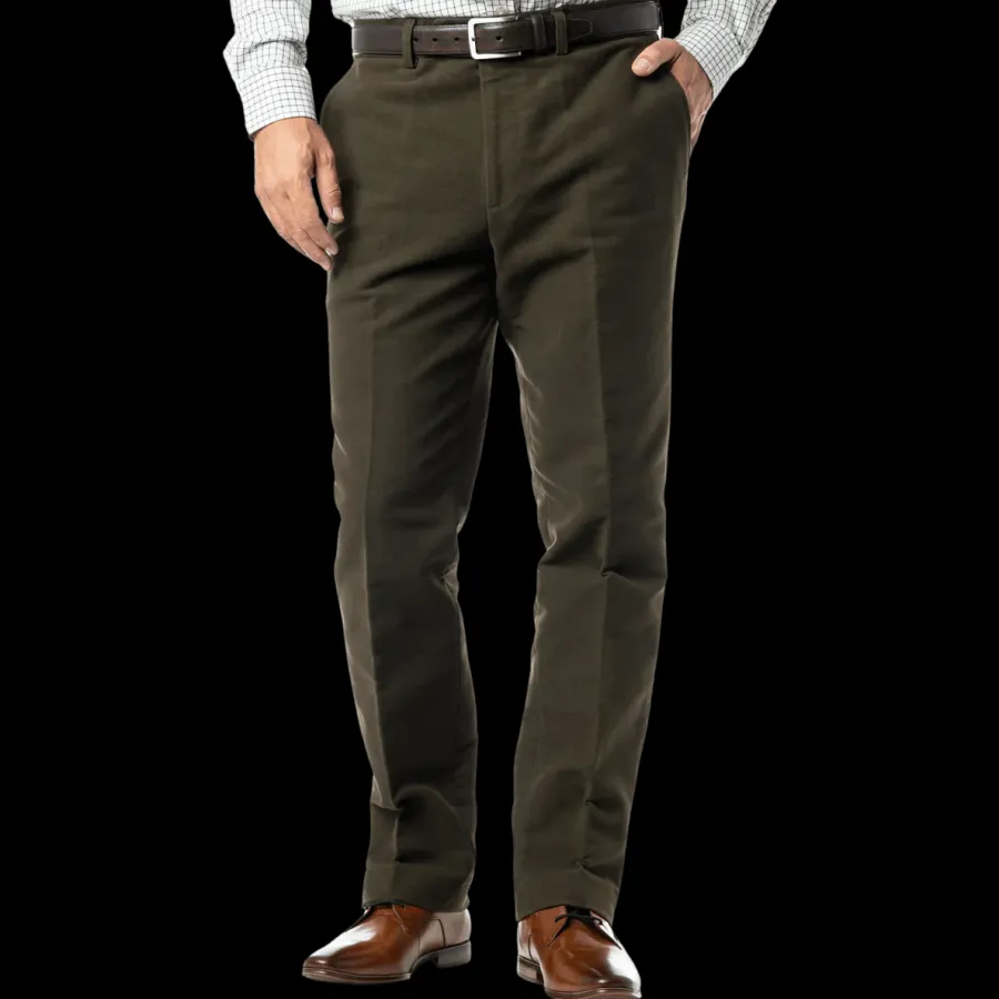 Gurteen 40% OFF Epsom Moleskin Trousers - Olive - Size: 38 & 44 REGULA