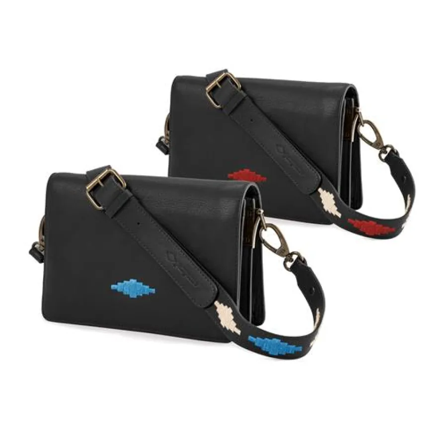 Women Pampeano - Ladies Estillo Crossbody Bag - Black Leather