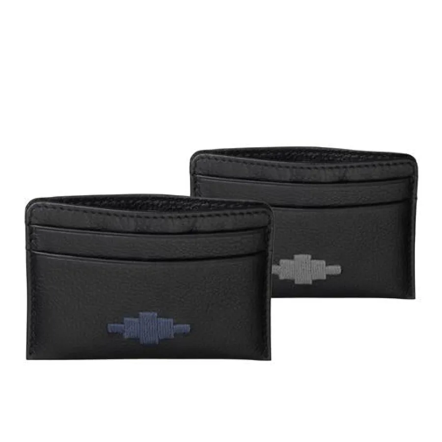 Pampeano - Rombo Card Slip - Black Leather