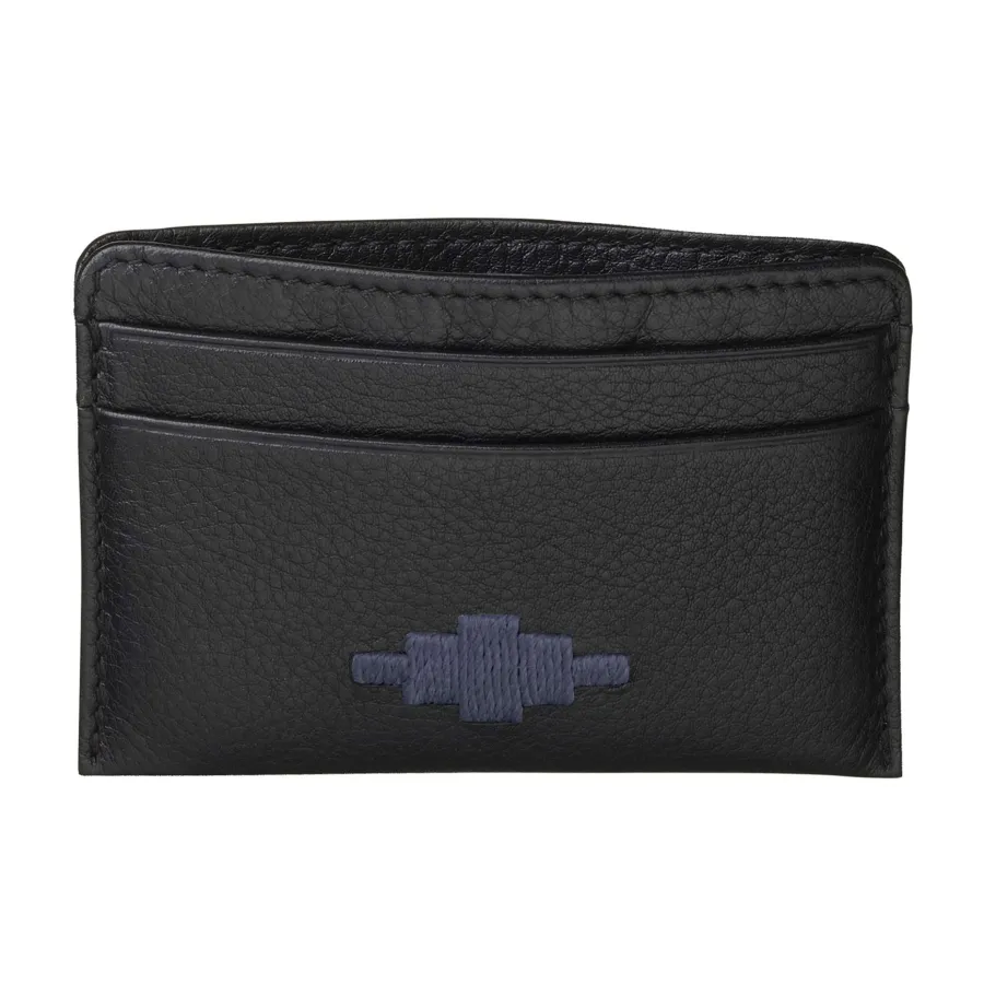 Pampeano - Rombo Card Slip - Black Leather