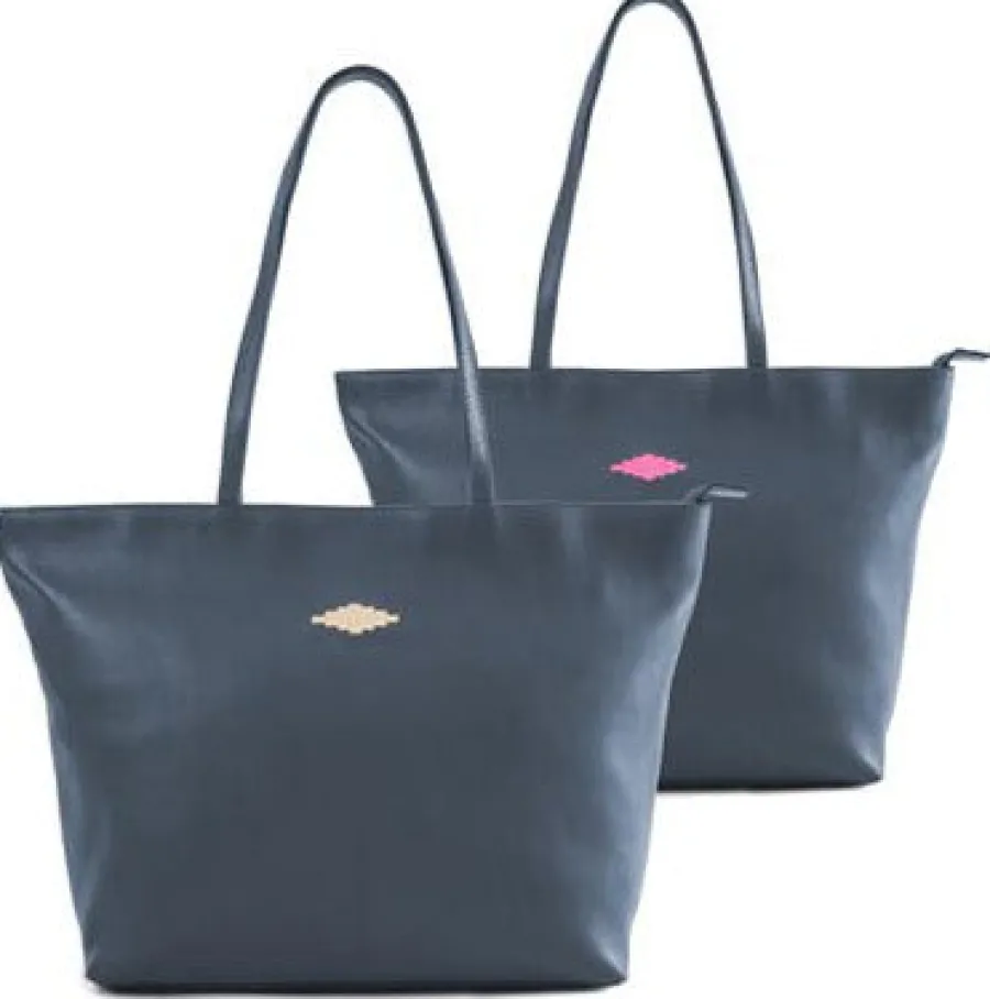 Pampeano - Trapecio Tote Bag - Navy Leather