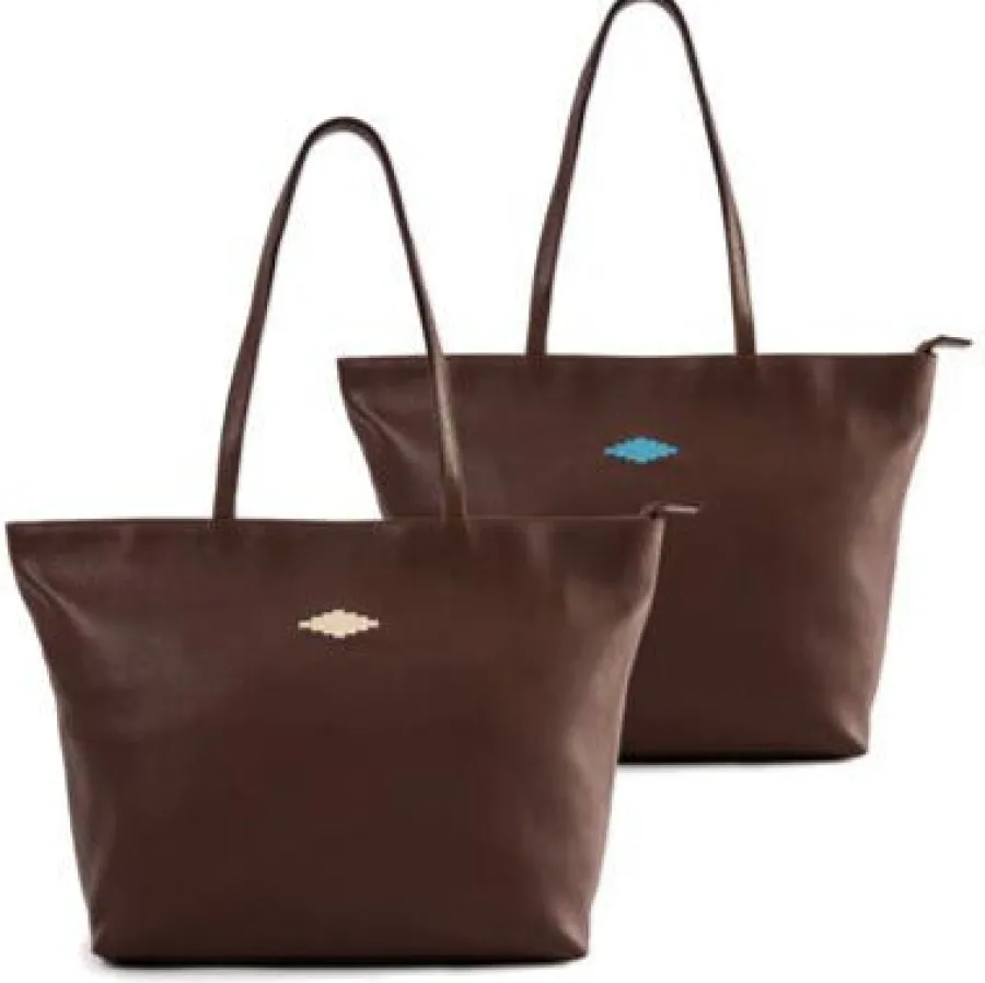 Pampeano - Trapecio Tote Bag - Brown Leather