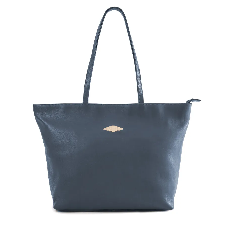 Pampeano - Trapecio Tote Bag - Navy Leather