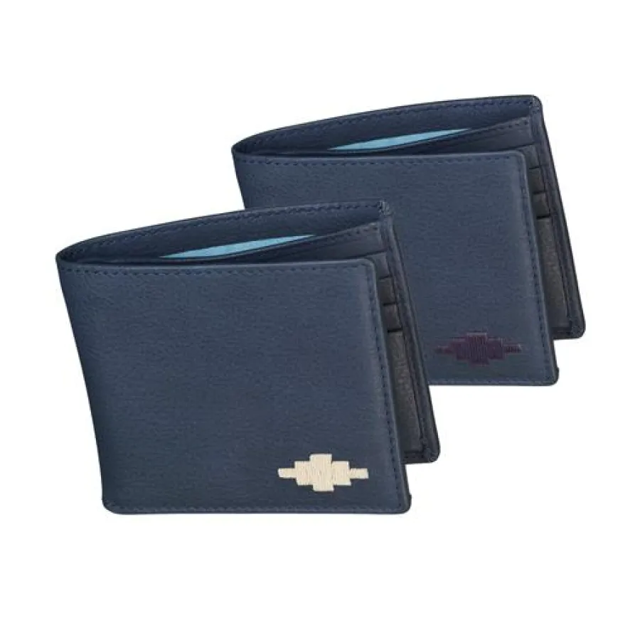 Pampeano Dinero Card Wallet - Navy Leather