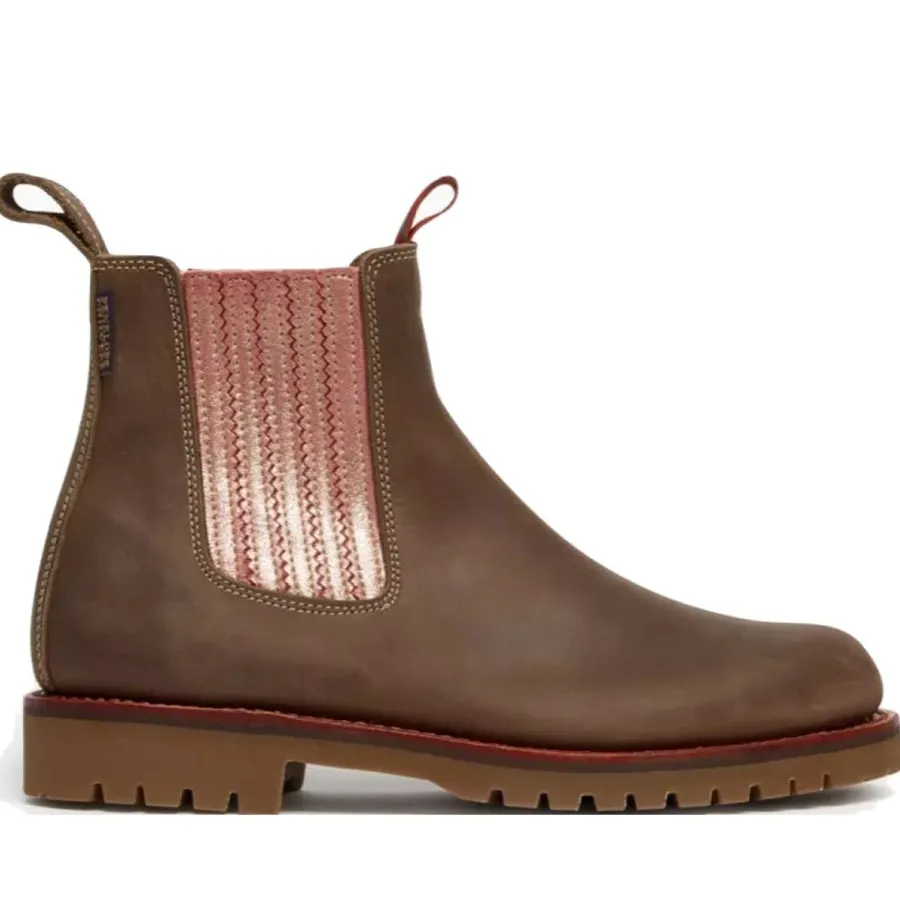 Penelope Chilvers Oscar Chelsea Boots - Leather - Khaki/Tea Rose