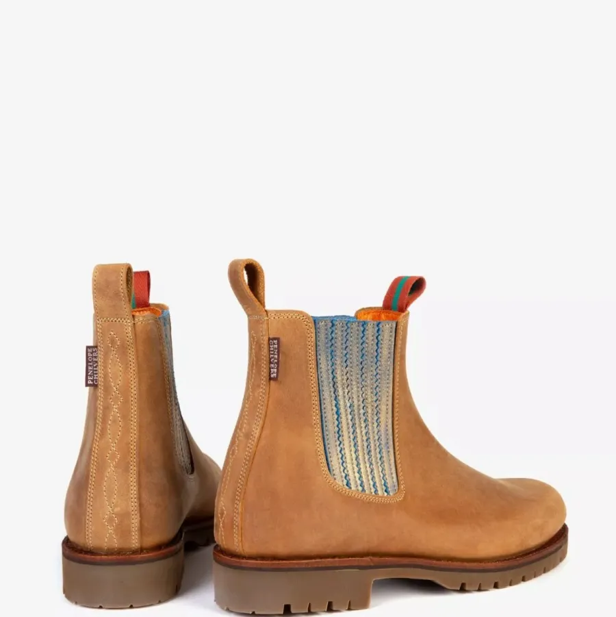penelope_chilvers_oscar_c_3.webp Penelope Chilvers Oscar Chelsea Boots - Leather - Biscuit/Sky