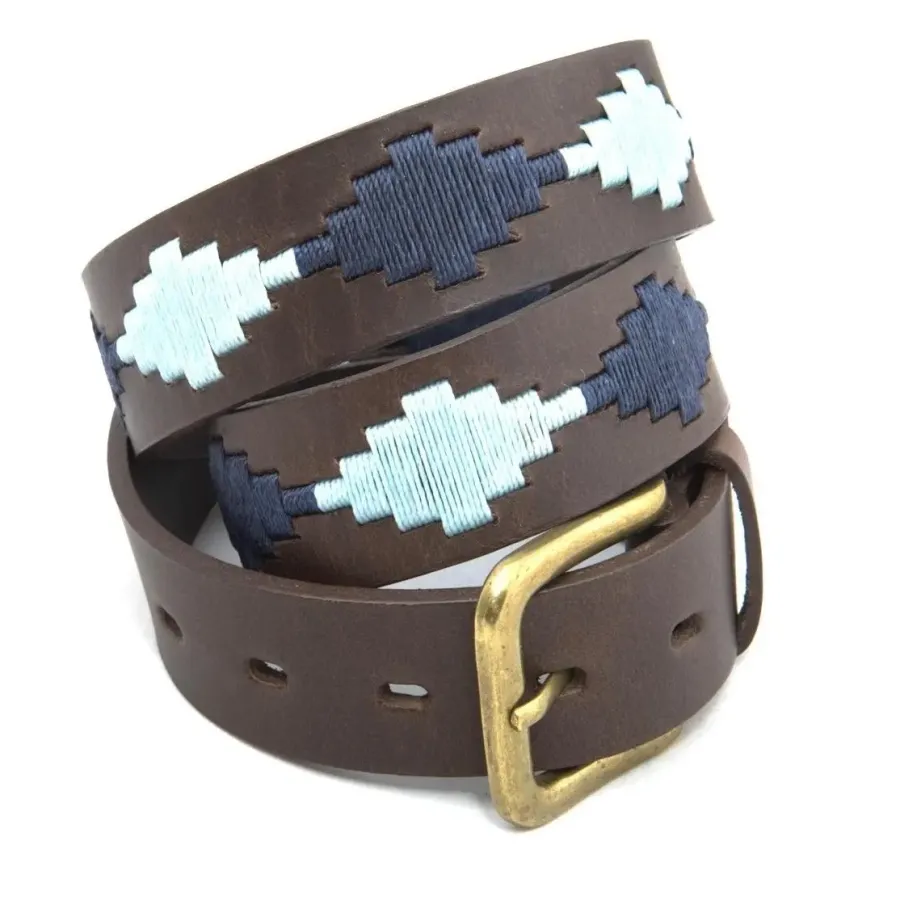 Pioneros Polo Belt - Wide Argentinian - 181 Navy/Blue
