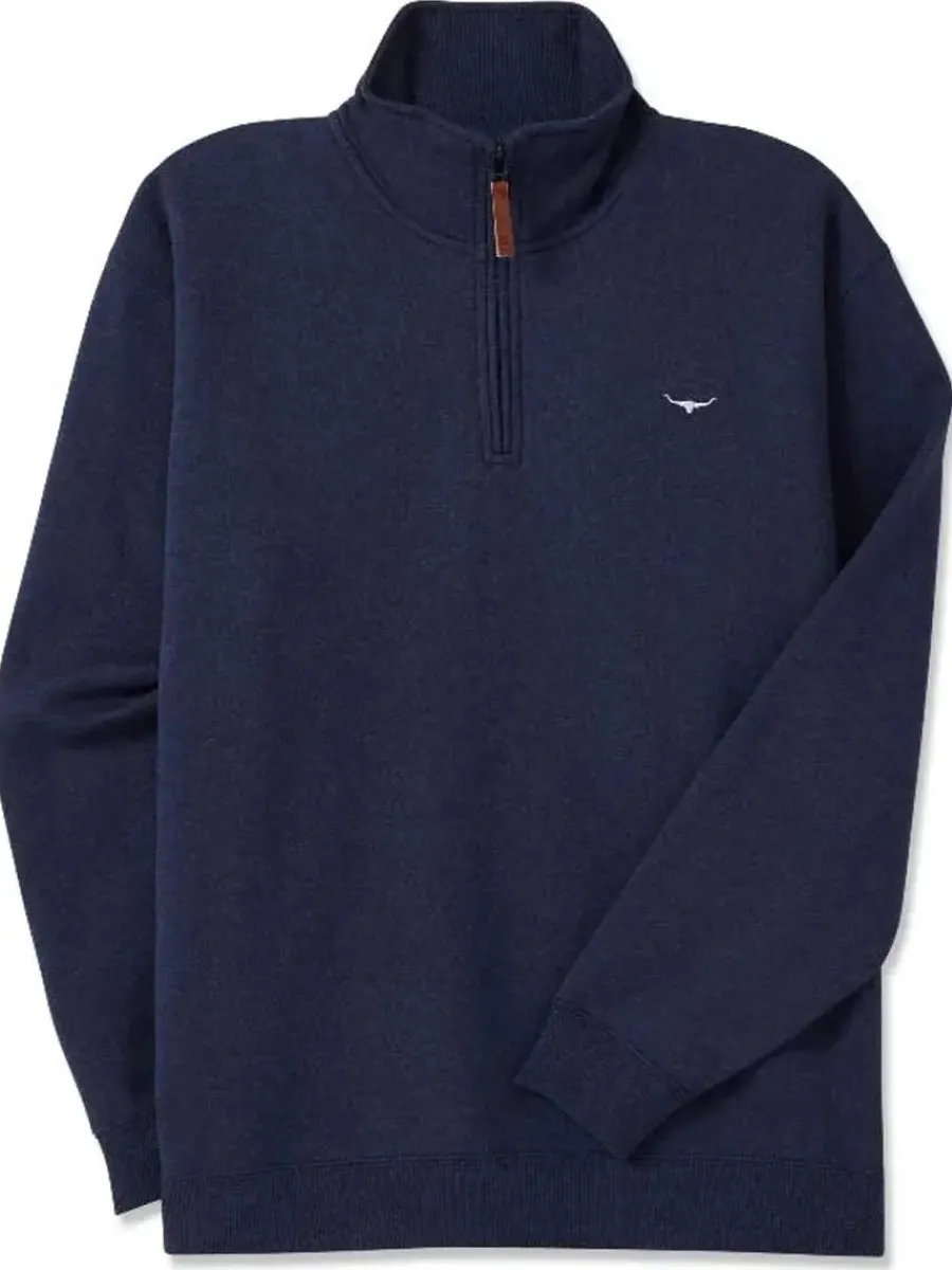 RM Williams Mulyungarie Quarter Zip Fleece - Men's - Navy