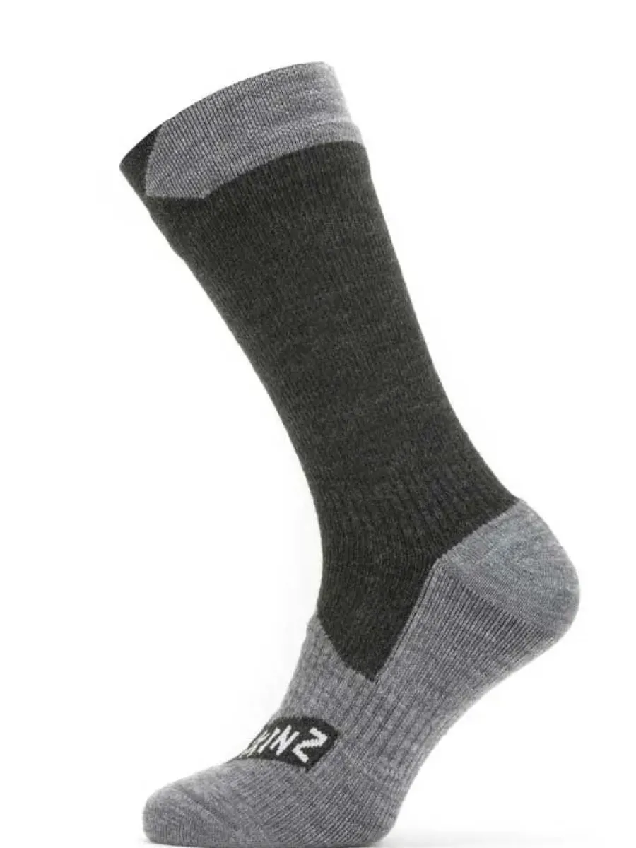 Sealskinz Raynham Socks - Waterproof All Weather Mid Length - Black &