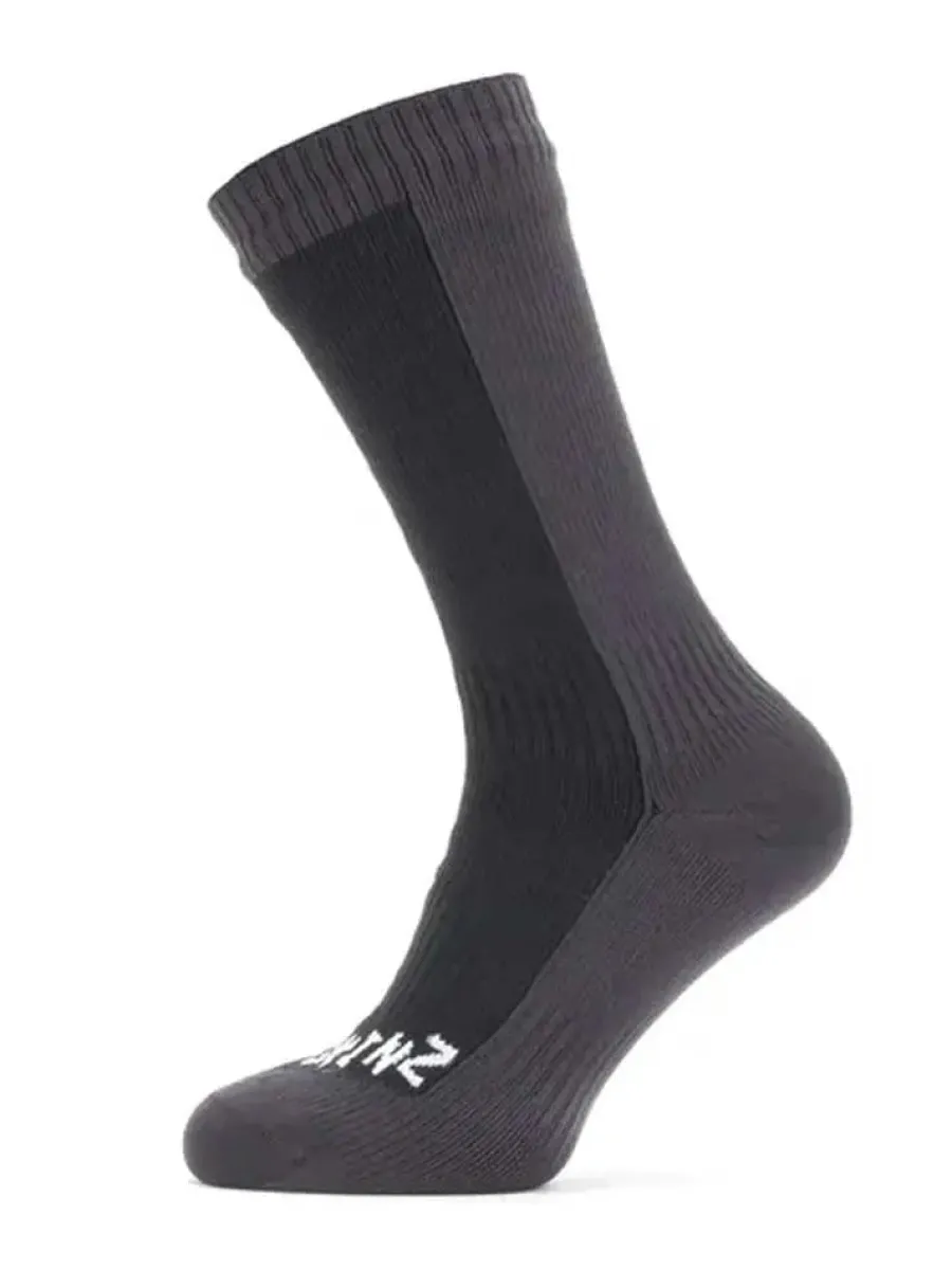 Sealskinz Socks - Waterproof Cold Weather Mid Length Sock - Black
