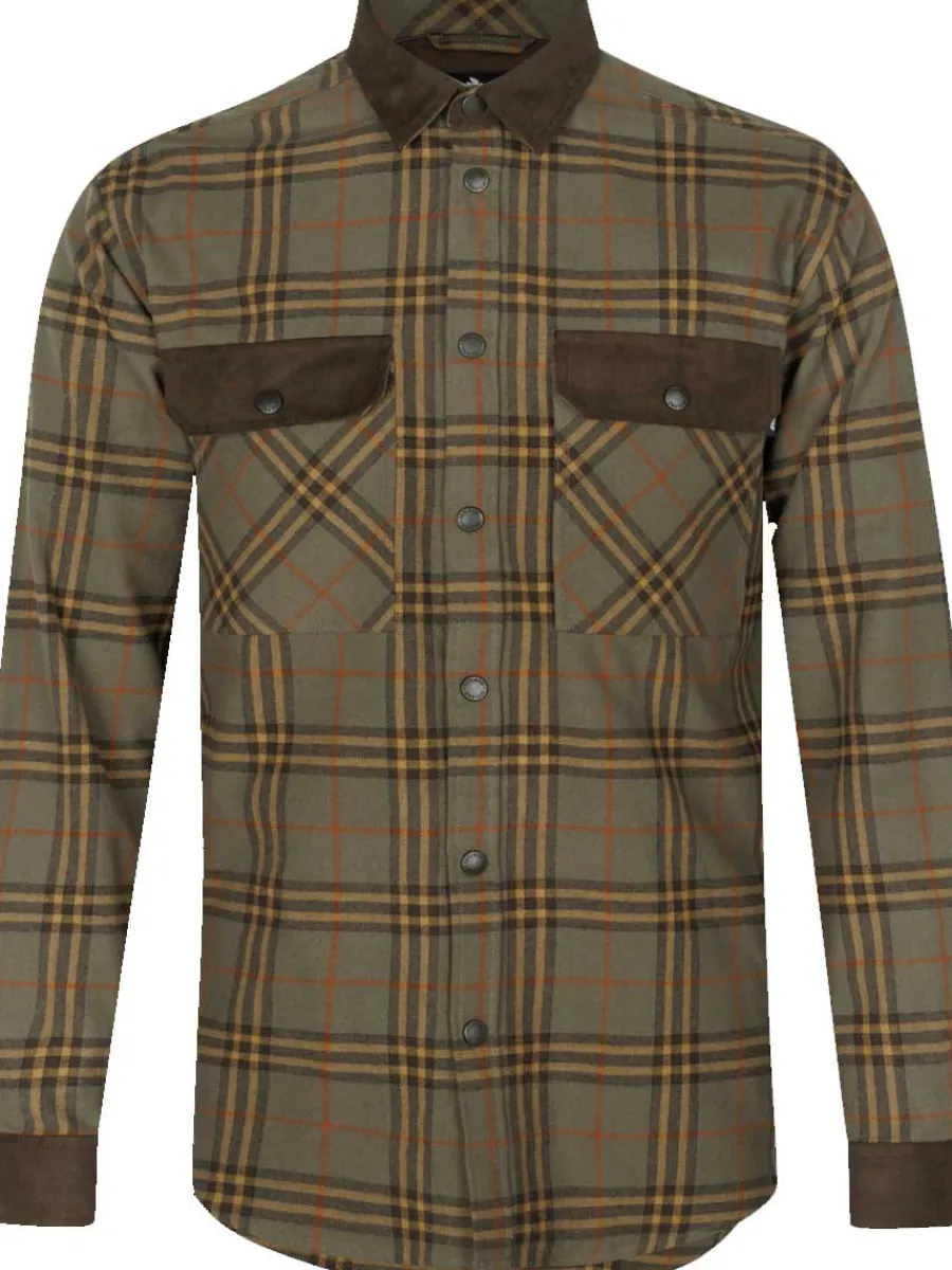 Seeland Banff Shirt - Mens - Grape Leaf/Terracotta Check