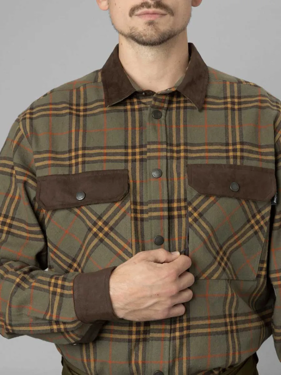 Seeland Banff Shirt - Mens - Grape Leaf/Terracotta Check