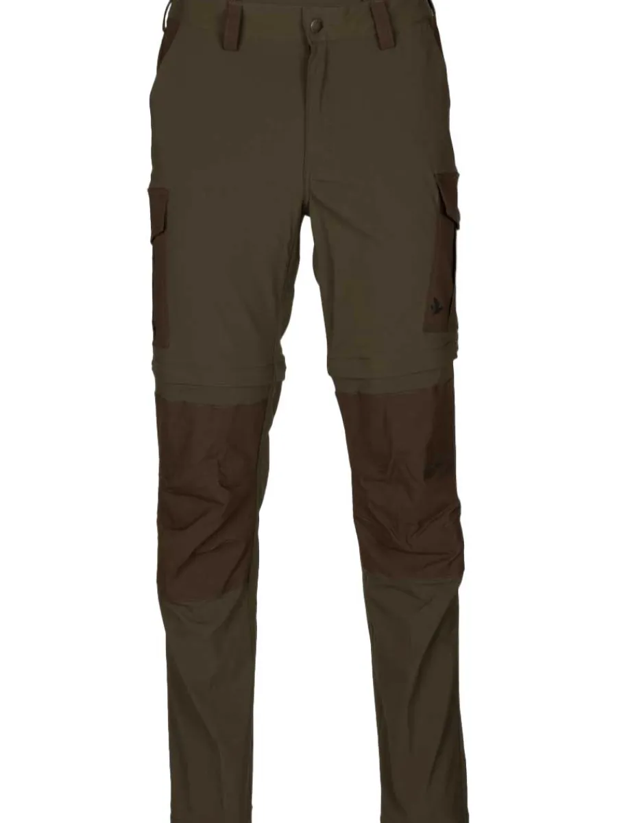Seeland Birch Zip-off Trousers - Men's - Pine Green/Demitasse Brown
