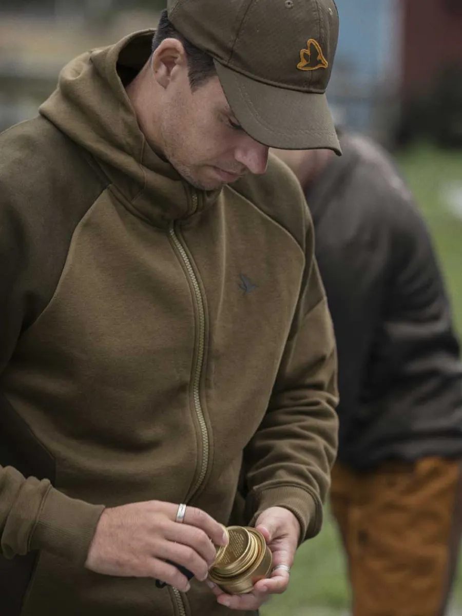 Seeland Cross Zip Hoodie - Mens - Dark Olive