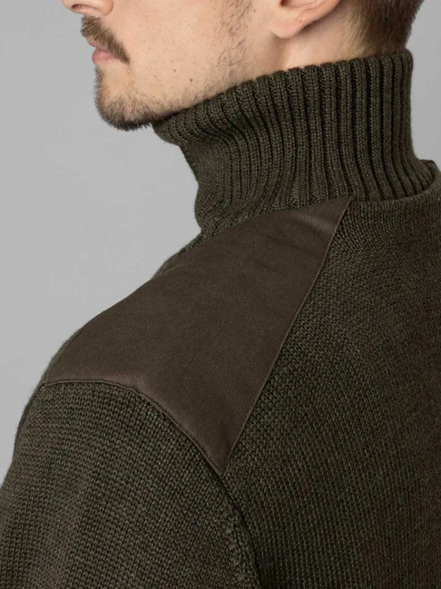 seeland_haze__zip_windbre_3.webp Seeland Haze 1/4 Zip Windbreaker Knit - Mens - Grizzly Brown