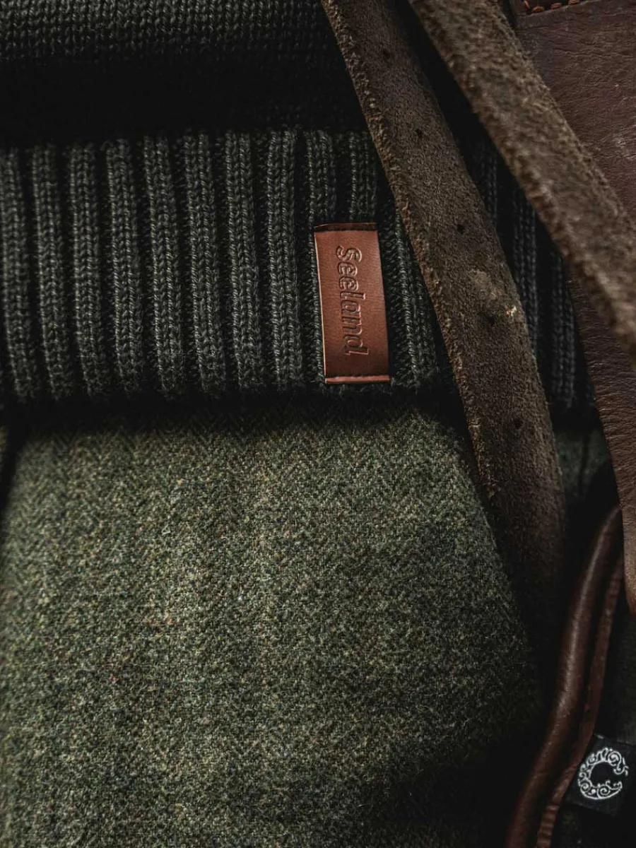 seeland_haze__zip_windbre_5.webp Seeland Haze 1/4 Zip Windbreaker Knit - Mens - Grizzly Brown