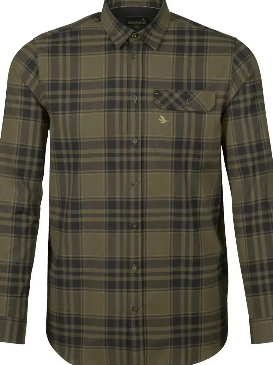 Seeland Highseat Shirt - Mens 100% Cotton - Hunter Green Check