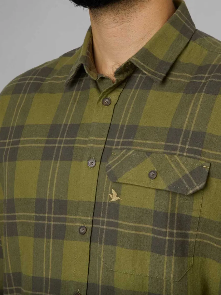 seeland_highseat_shirt__m_1-2.webp Seeland Highseat Shirt - Mens 100% Cotton - Light Olive Check