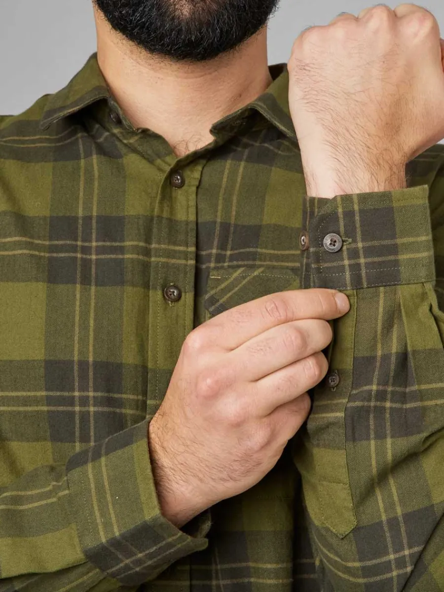 seeland_highseat_shirt__m_3-2.webp Seeland Highseat Shirt - Mens 100% Cotton - Light Olive Check