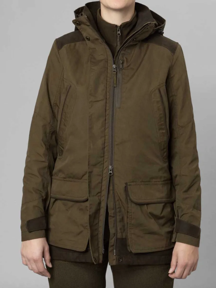 seeland_key_point_kora_wa_13.webp Women Seeland Key Point Kora Waterproof Jacket - Ladies - Pine Green / Grizz