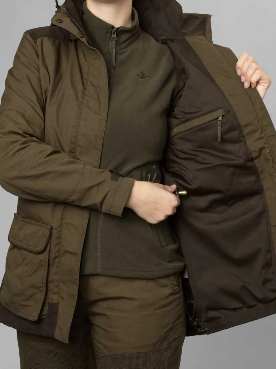 seeland_key_point_kora_wa_4.webp Women Seeland Key Point Kora Waterproof Jacket - Ladies - Pine Green / Grizz