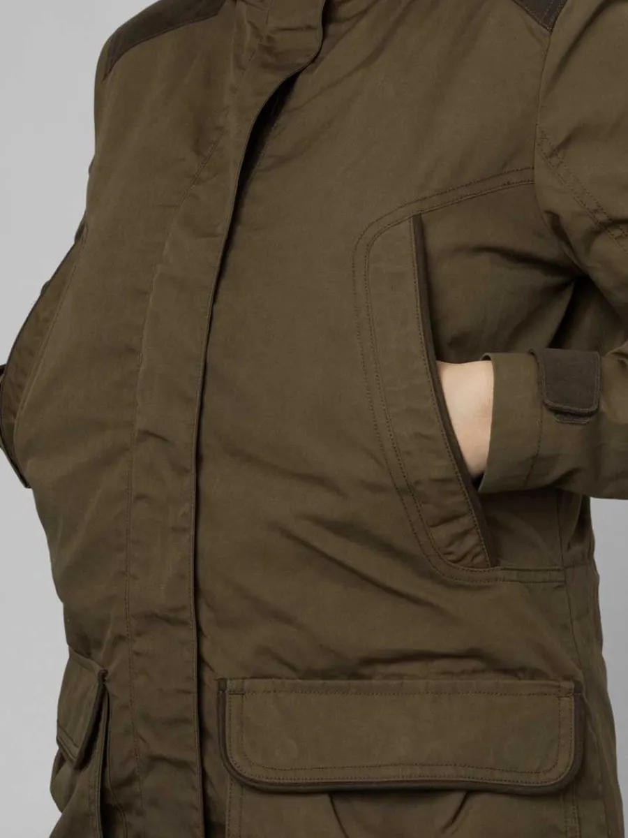seeland_key_point_kora_wa_5.webp Women Seeland Key Point Kora Waterproof Jacket - Ladies - Pine Green / Grizz