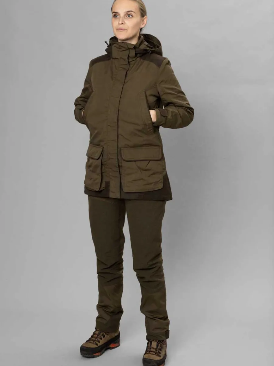 seeland_key_point_kora_wa_9.webp Women Seeland Key Point Kora Waterproof Jacket - Ladies - Pine Green / Grizz