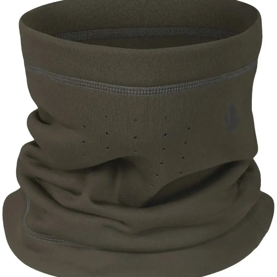 Women Seeland Neck Gaiter - Stretchy Fleece Warm Roll Collar - Pine Green
