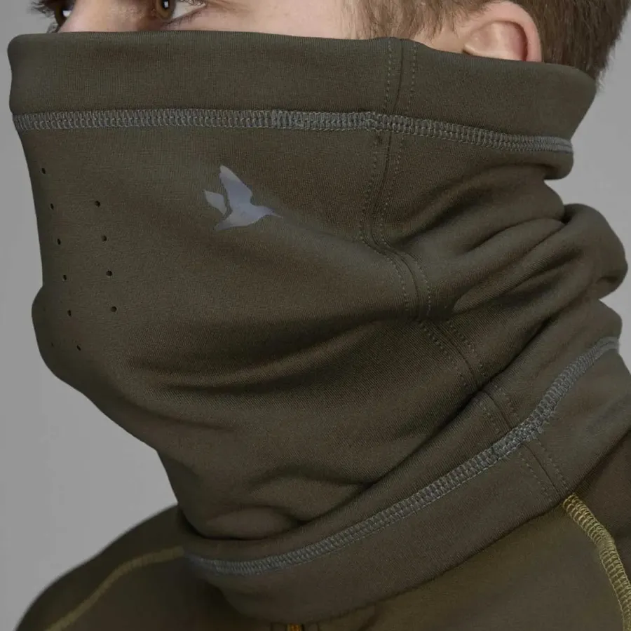 seeland_neck_gaiter__stre_1.webp Women Seeland Neck Gaiter - Stretchy Fleece Warm Roll Collar - Pine Green