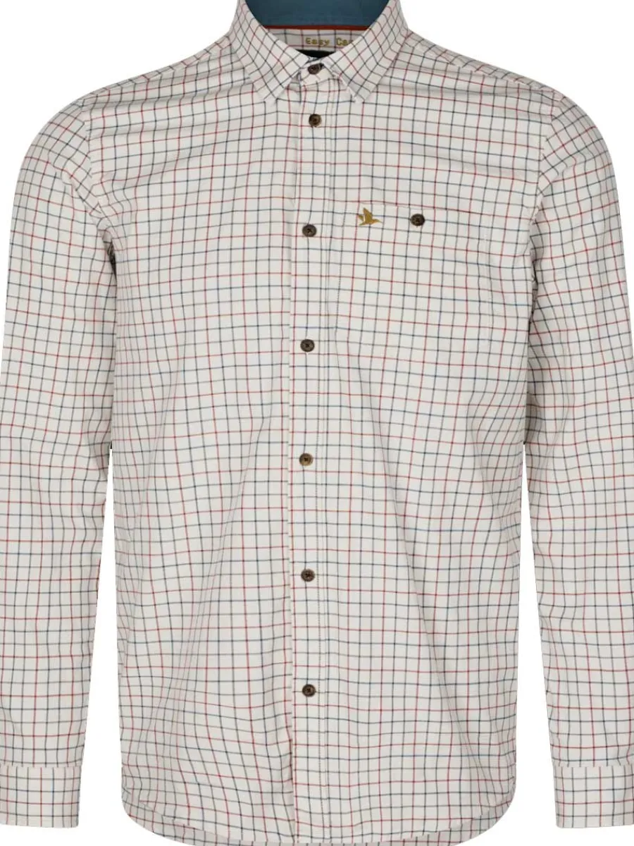 Seeland Oxford Shooting Shirt - Mens - Grape Leaf/Terracotta Check