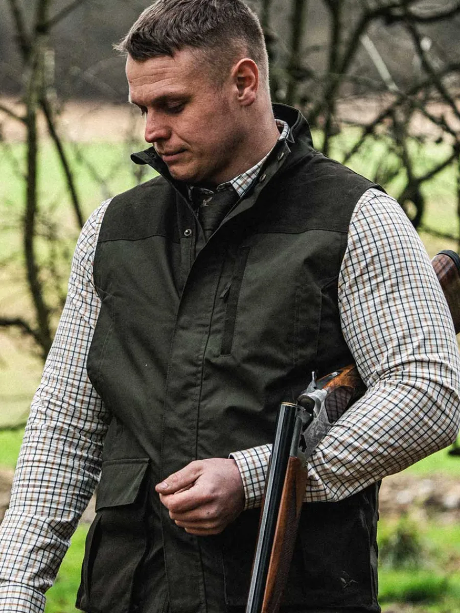 Seeland Oxford Shooting Shirt - Mens - Grape Leaf/Terracotta Check